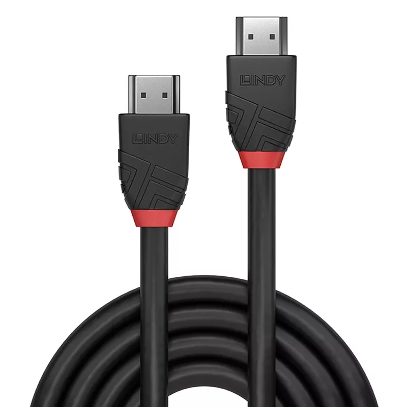Cabo HDMI High Speed Lindy 5m, Black Line