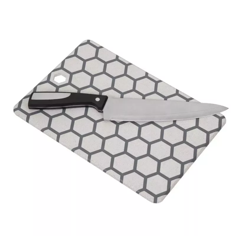 Tábua de corte RESTO 95401 retangular plástico 138×200×8 mm cinzento/branco