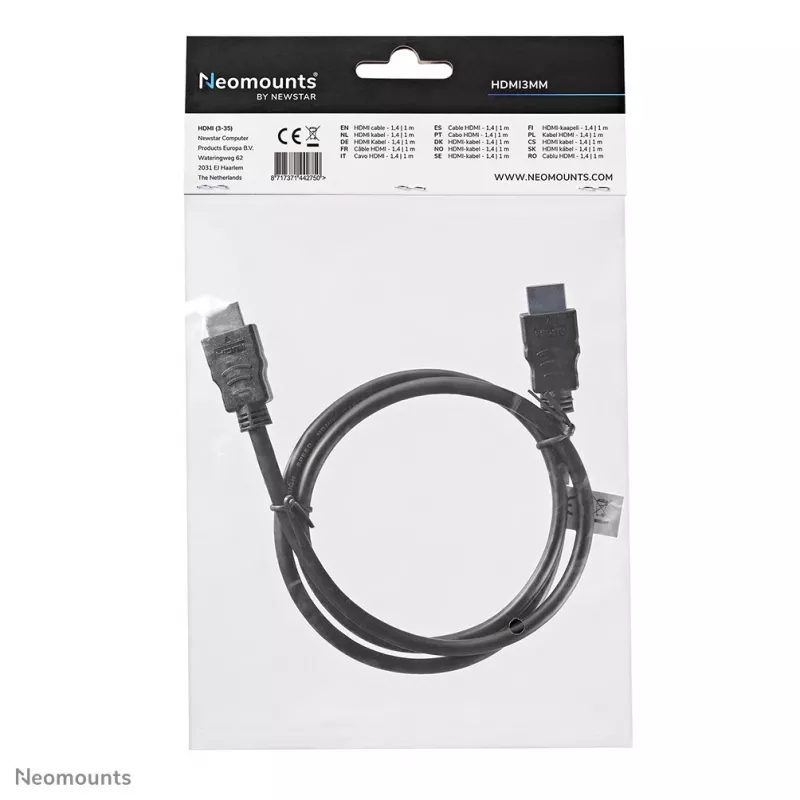 Neomounts HDMI3MM cabo High Speed HDMI 1.3, HDMI macho para HDMI macho, 1 m