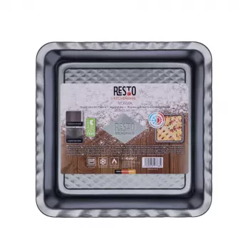 Assadeira para lasanha Resto Kitchenware 96115 retangular aço carbono 255x255x50 mm