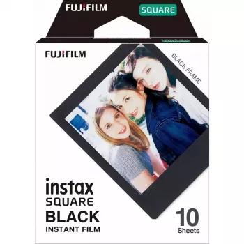 Filme instantâneo Fujifilm Instax Square preto Frame