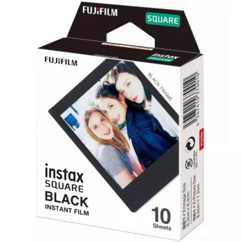 Filme instantâneo Fujifilm Instax Square preto Frame