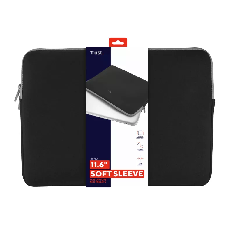 Mala para portátil Trust 21254 29,5 cm (11,6 polegadas) Sleeve Preto