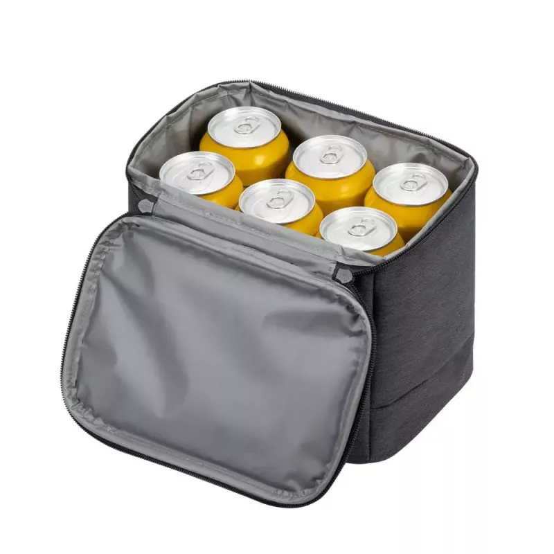 Saco de almoço RESTO 5503 — capacidade de 6 L, cinzento, PEVA e poliéster, compacto 190×150 mm