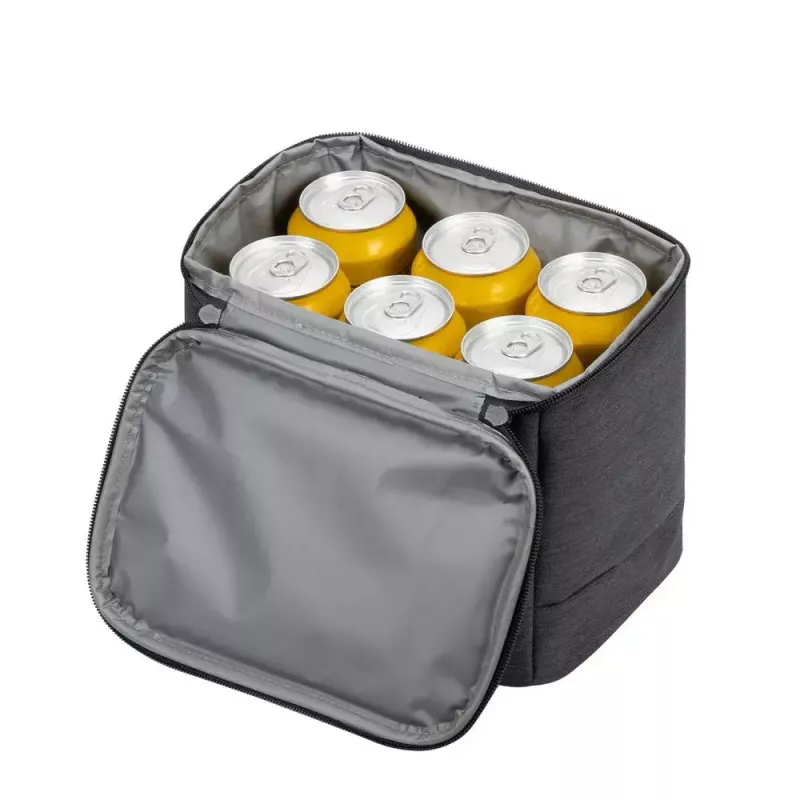 Saco de almoço RESTO 5503 — capacidade de 6 L, cinzento, PEVA e poliéster, compacto 190×150 mm