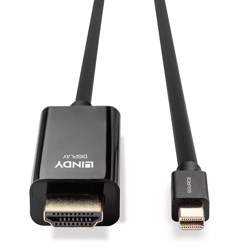 Lindy 36926 cabo de Mini DisplayPort para HDMI, 1 m, passivo, 4K30
