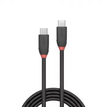 Cabo Lindy 0,5 m USB 3.2 Type-C para Type-C, 20 Gbit/s, Black Line