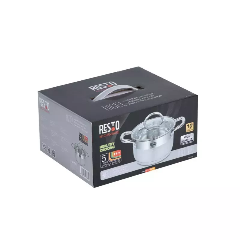 Resto Kitchenware Rigel 1,9 l caçarola redonda em aço inoxidável