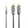 Cabo de áudio Lindy 10 m 3,5 mm para RCA, Cromo Line