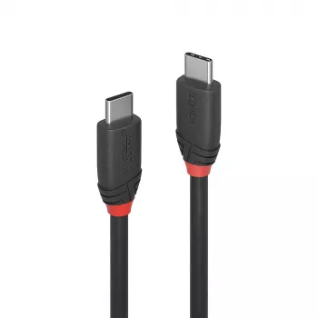 Cabo Lindy 1 m USB 3.2 tipo C para C, 20 Gbit/s, Black Line