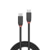 Cabo Lindy 1 m USB 3.2 tipo C para C, 20 Gbit/s, Black Line