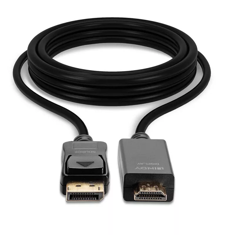 Cabo Lindy DisplayPort para HDMI 10.2G de 3 m