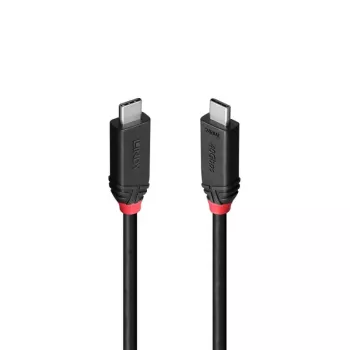 Cabo Lindy USB4 240W Type-C de 0,5 m, linha preta, 0,5 m, USB-C, USB-C, USB4 Gen 3x2, 40 Gbit/s, preto