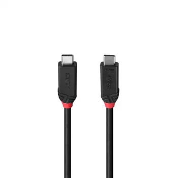 Cabo Lindy USB4 240W Type-C de 0,5 m, linha preta, 0,5 m, USB-C, USB-C, USB4 Gen 3x2, 40 Gbit/s, preto