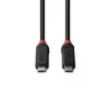 Cabo Lindy USB4 240W Type-C de 0,5 m, linha preta, 0,5 m, USB-C, USB-C, USB4 Gen 3x2, 40 Gbit/s, preto