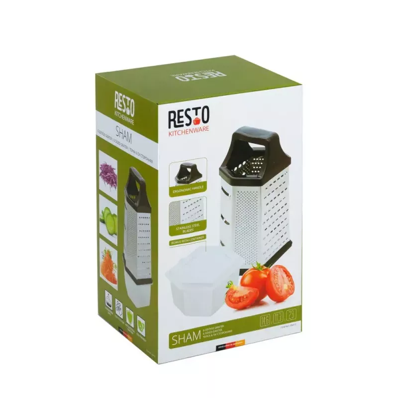 Ralador de caixa Resto Kitchenware 95413 preto aço inoxidável