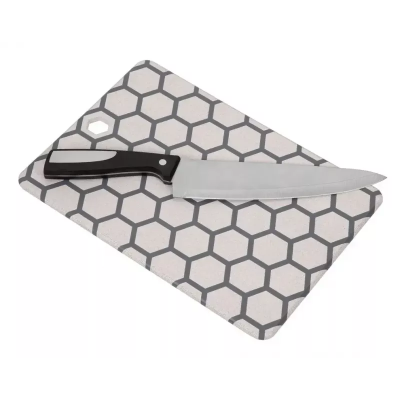 Tábua de corte Resto Kitchenware 95403 retangular plástico cinzento branco