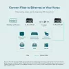 Conversor de media TP-Link 10/100 Mbit/s RJ45 para 100 Mbit/s monomodo SC WDM bidirecional