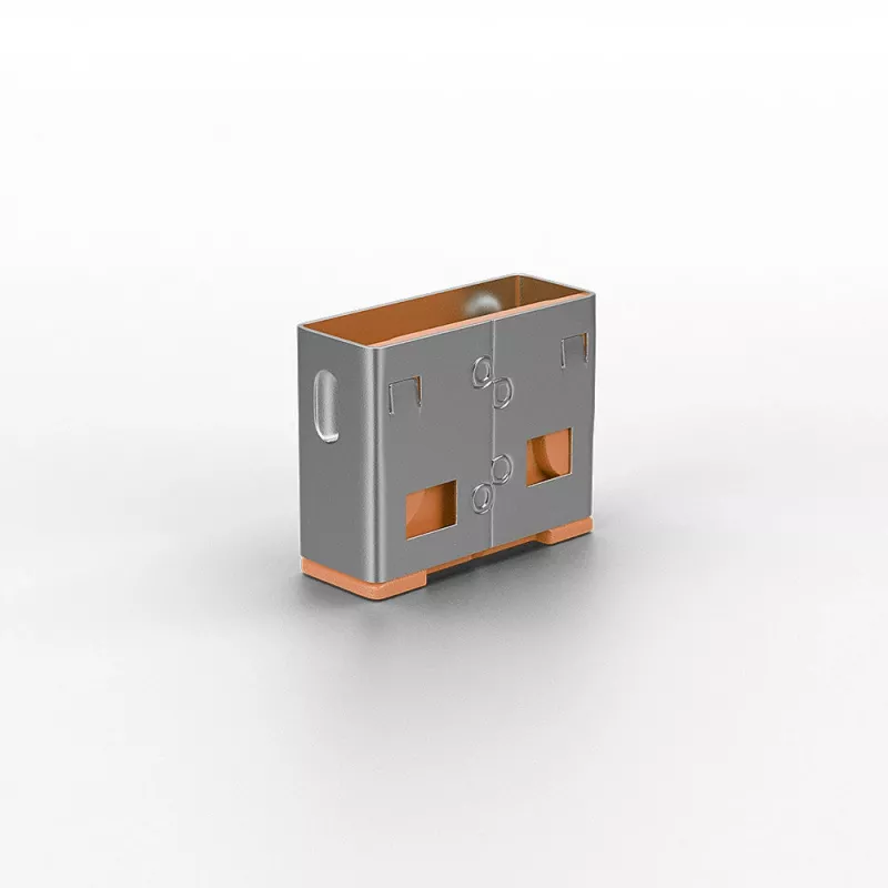 Bloqueador de portas USB Lindy (sem chave) - pack de 10, código de cor: laranja