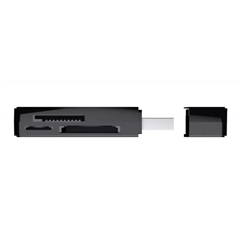 Trust Nanga 21935 leitor de cartões, USB 3.1 Gen 1, Type-A, SD/microSD/MS, preto