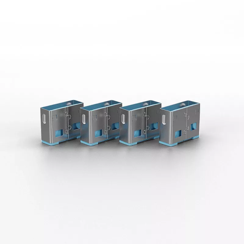 Bloqueador de portas Lindy USB sem chave pack de 10 código de cor azul