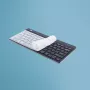 Cobertura de teclado higiénica R-Go Tools (para layout US), cobertura de teclado, silicone, 108 mm, 279 mm, 16 g, transparente