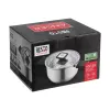 Resto Kitchenware Anser panela redonda de 2,5 l, preta, aço inoxidável
