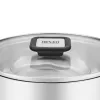 Resto Kitchenware Anser panela redonda de 2,5 l, preta, aço inoxidável