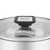 Resto Kitchenware Anser panela redonda de 2,5 l, preta, aço inoxidável