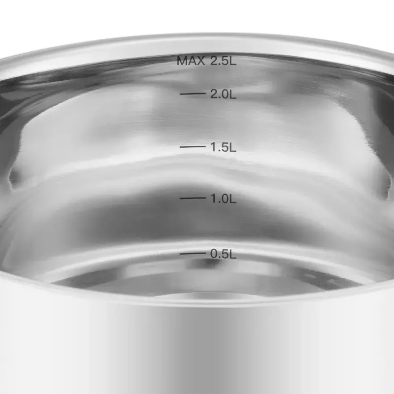 Resto Kitchenware Anser panela redonda de 2,5 l, preta, aço inoxidável