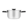 Resto Kitchenware Anser panela redonda de 2,5 l, preta, aço inoxidável