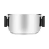 Resto Kitchenware Anser panela redonda de 2,5 l, preta, aço inoxidável
