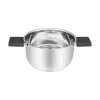 Resto Kitchenware Anser panela redonda de 2,5 l, preta, aço inoxidável