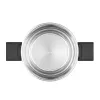Resto Kitchenware Anser panela redonda de 2,5 l, preta, aço inoxidável