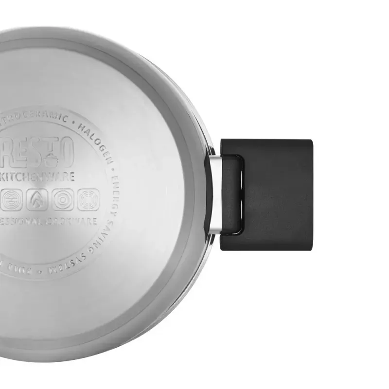 Resto Kitchenware Anser panela redonda de 2,5 l, preta, aço inoxidável