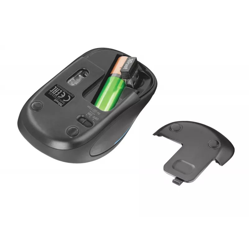 Rato Trust Yvi FX Office ambidestro RF sem fios ótico 1600 DPI