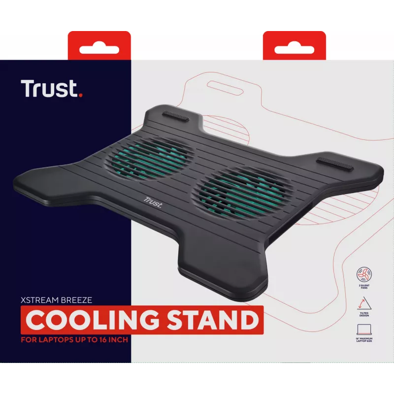 Base de arrefecimento para portátil Trust Breeze 40,6 cm (16 polegadas)