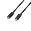 Cabo Lindy 1m USB4 240W Type-C, Black Line, 1 m, USB C, USB C, USB4 Gen 3x2, 40 Gbit/s, preto