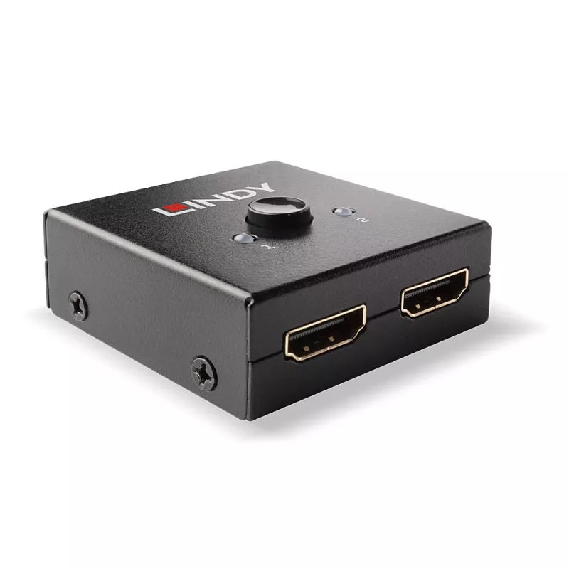 Lindy 38336 comutador HDMI bidirecional de 2 portas 18G, 18 Gbit/s, de secretária