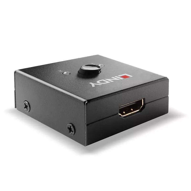 Lindy 38336 comutador HDMI bidirecional de 2 portas 18G, 18 Gbit/s, de secretária