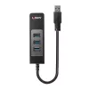 Hub USB e conversor Gigabit Ethernet Lindy 43176