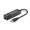 Hub USB e conversor Gigabit Ethernet Lindy 43176