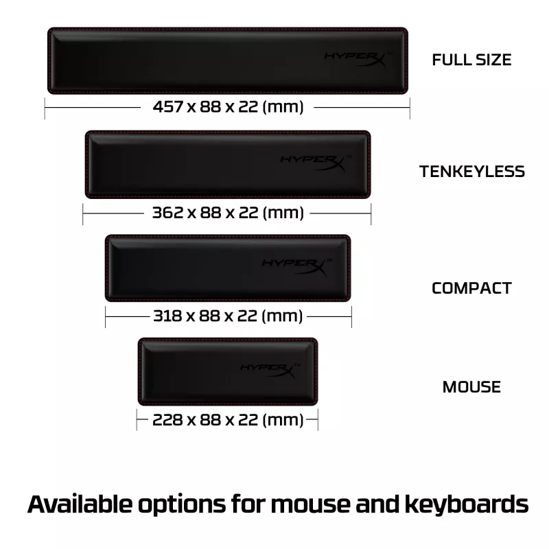 Apoio de pulso HyperX – Teclado – Compacto 60 % 65 %