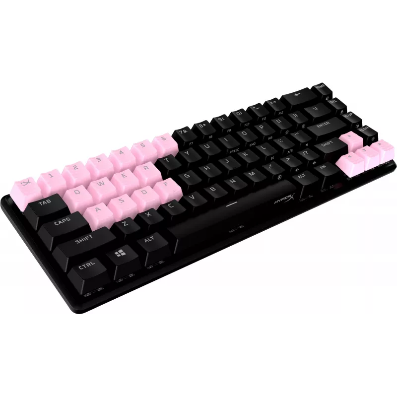 Teclas HyperX Rubber Keycaps Conjunto de acessórios gaming Rosa Layout US para teclas HyperX e estilo Cherry MX