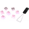 Teclas HyperX Rubber Keycaps Conjunto de acessórios gaming Rosa Layout US para teclas HyperX e estilo Cherry MX