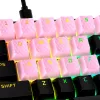 Teclas HyperX Rubber Keycaps Conjunto de acessórios gaming Rosa Layout US para teclas HyperX e estilo Cherry MX