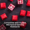 Teclas HyperX Rubber Keycaps Conjunto de acessórios gaming Rosa Layout US para teclas HyperX e estilo Cherry MX