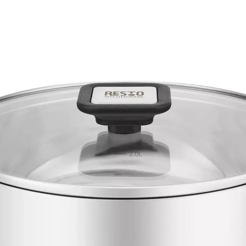 Panela Resto Kitchenware Anser 3,2 L Redonda Aço inoxidável Preto