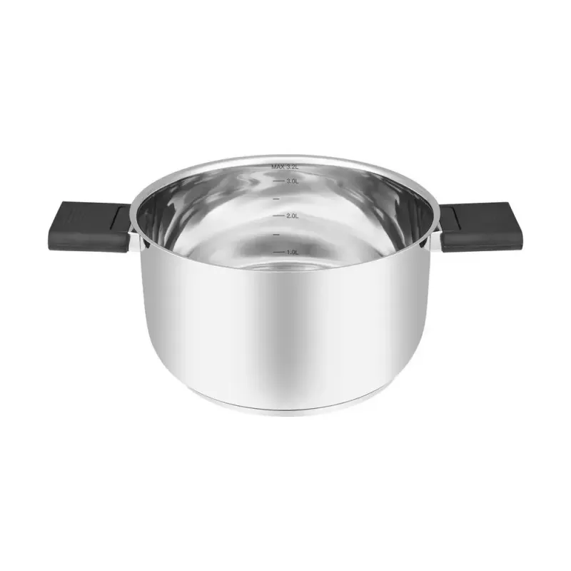Panela Resto Kitchenware Anser 3,2 L Redonda Aço inoxidável Preto