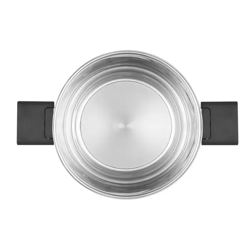 Panela Resto Kitchenware Anser 3,2 L Redonda Aço inoxidável Preto